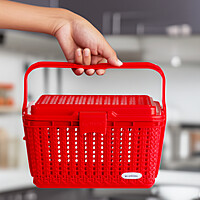 Plastic Marriot Utility Basket with Handle Multicolored