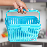 Plastic Marriot Utility Basket with Handle Multicolored