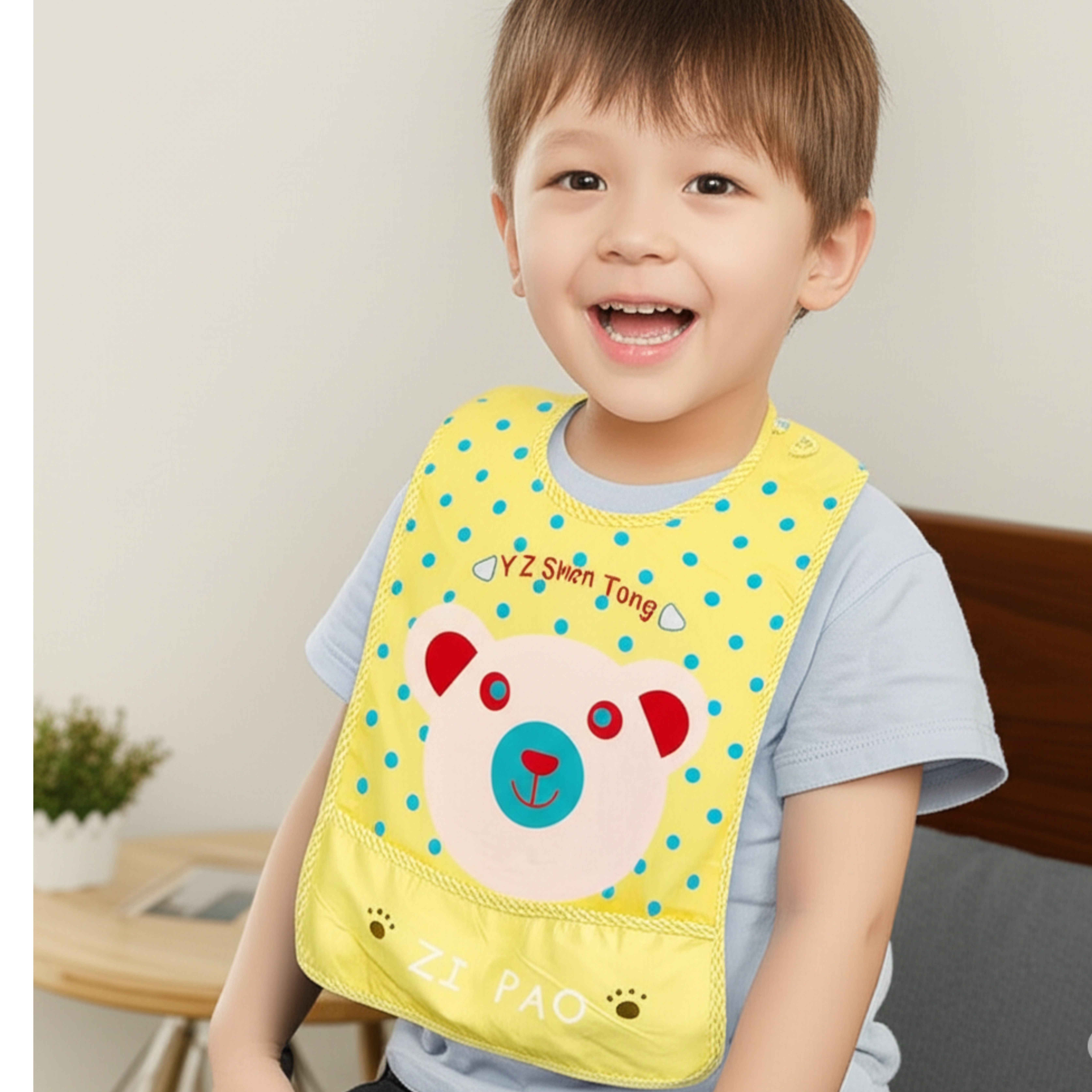 Multicolored Printed Baby Bib Waterproof