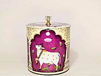 Metal printed Jars cylinder shape