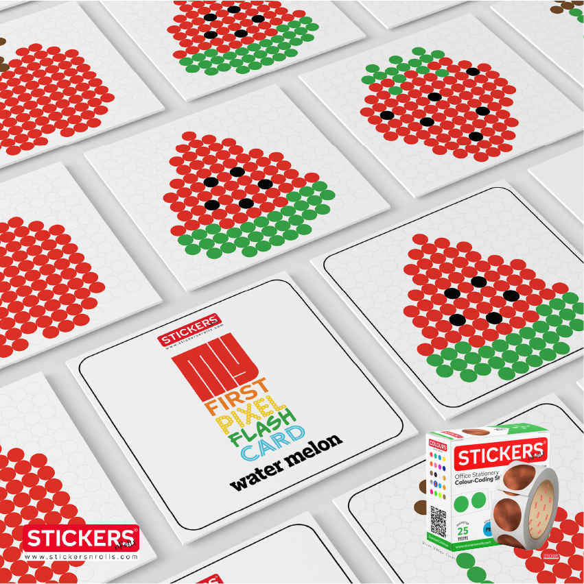 10mm - Round - Solid Colours - Colour Coding Stickers - Permanent Adhesive