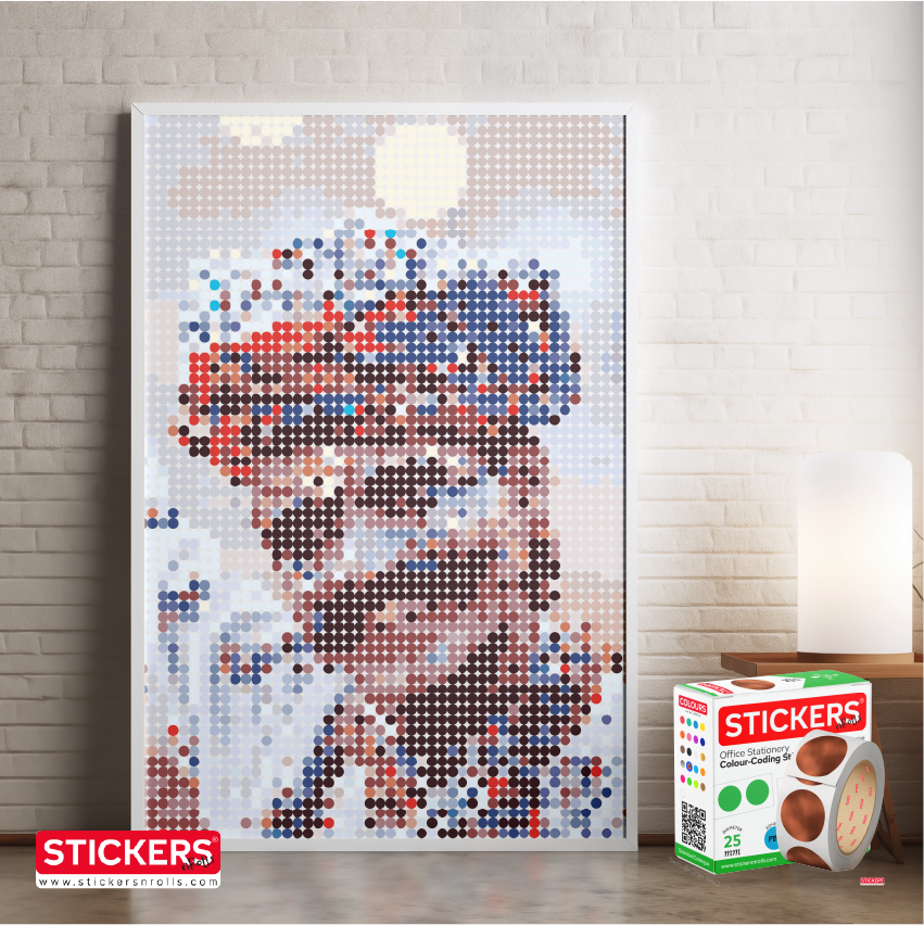 10mm - Round - Solid Colours - Colour Coding Stickers - Permanent Adhesive