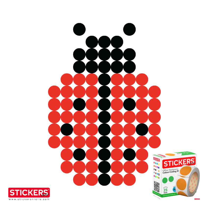 10mm - Round - Solid Colours - Colour Coding Stickers - Permanent Adhesive