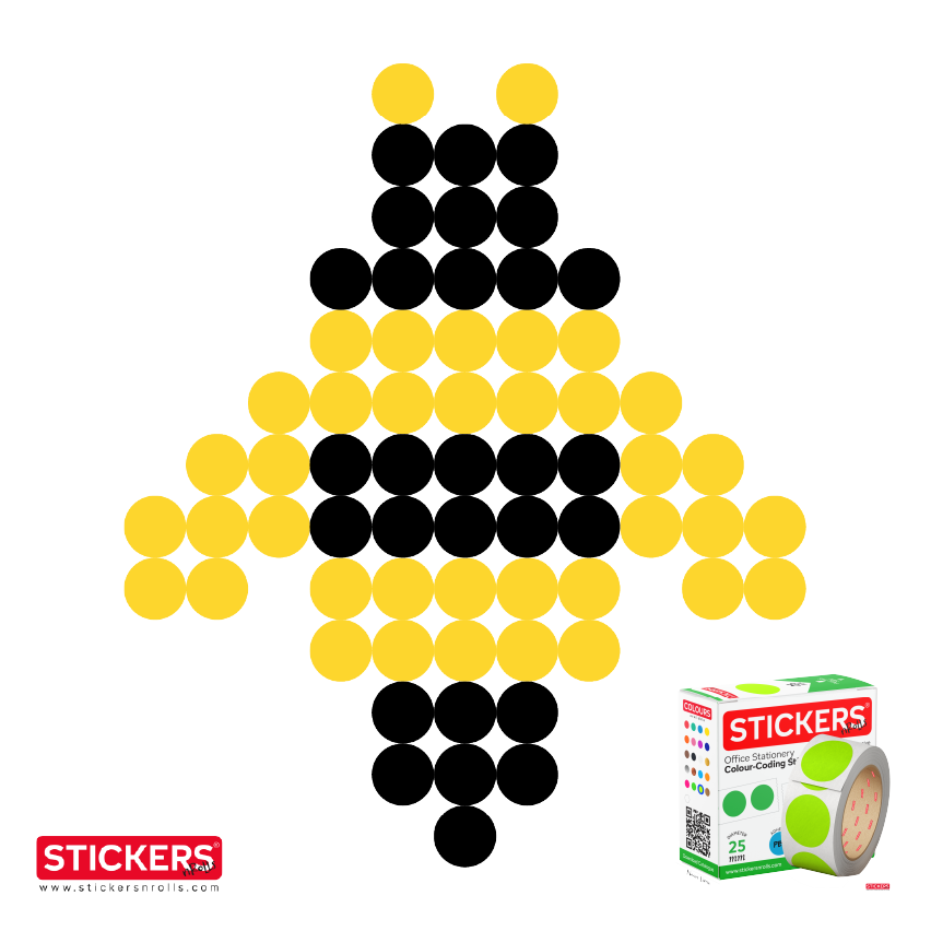 10mm - Round - Solid Colours - Colour Coding Stickers - Permanent Adhesive