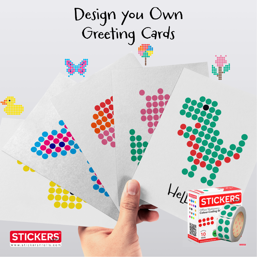 25mm - Round - Solid Colours - Colour Coding Stickers - Permanent Adhesive