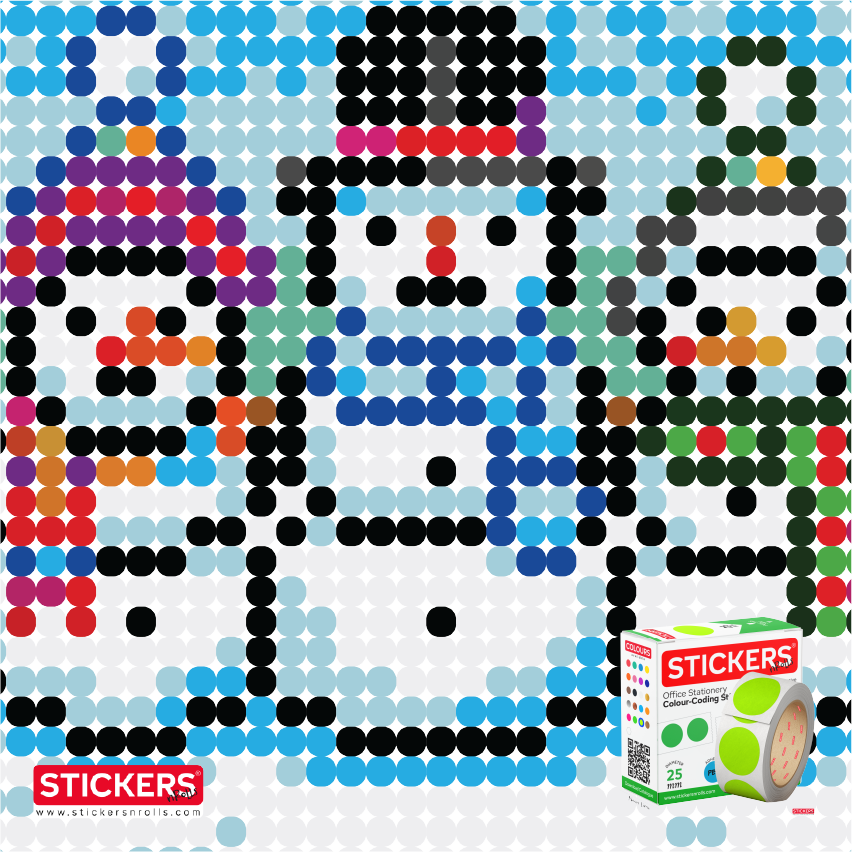 10mm - Round - Solid Colours - Colour Coding Stickers - Permanent Adhesive