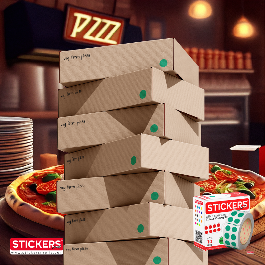 25mm - Round - Solid Colours - Colour Coding Stickers - Permanent Adhesive