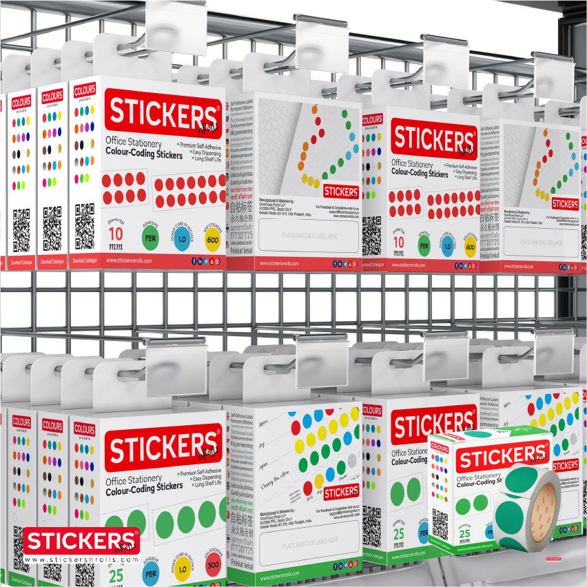 25mm - Round - Kraft Paper - Multipurpose Stickers - Permanent Adhesive