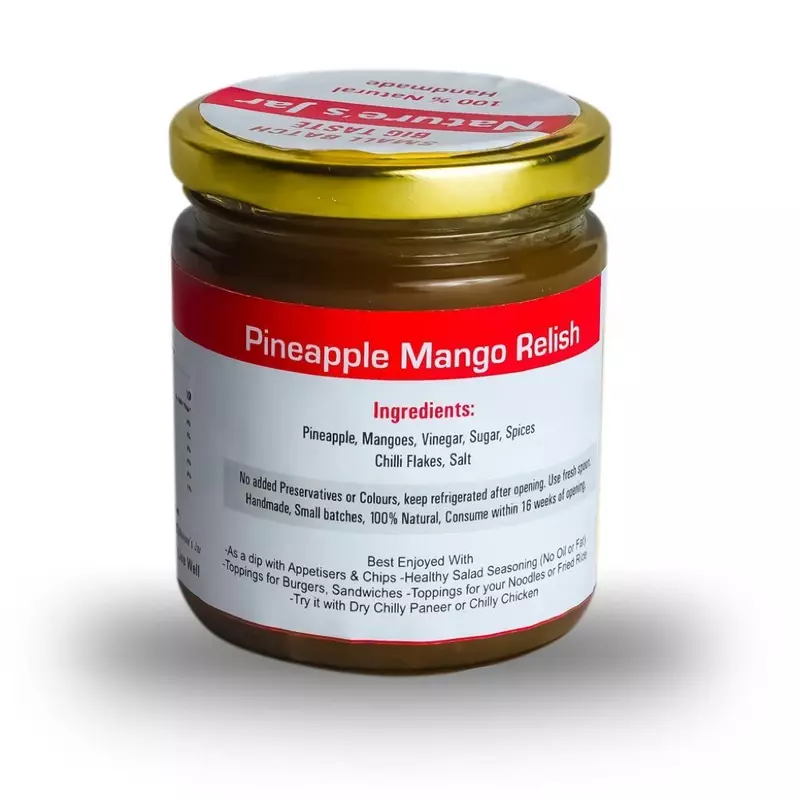 Mango Pineapple Sweet Chilli Relish (NP) - Nature's Jar