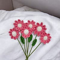 Crochet Small Light Pink Daisy (Bunch of 6) Crochet Small Light Pink Daisy (Bunch of 6)