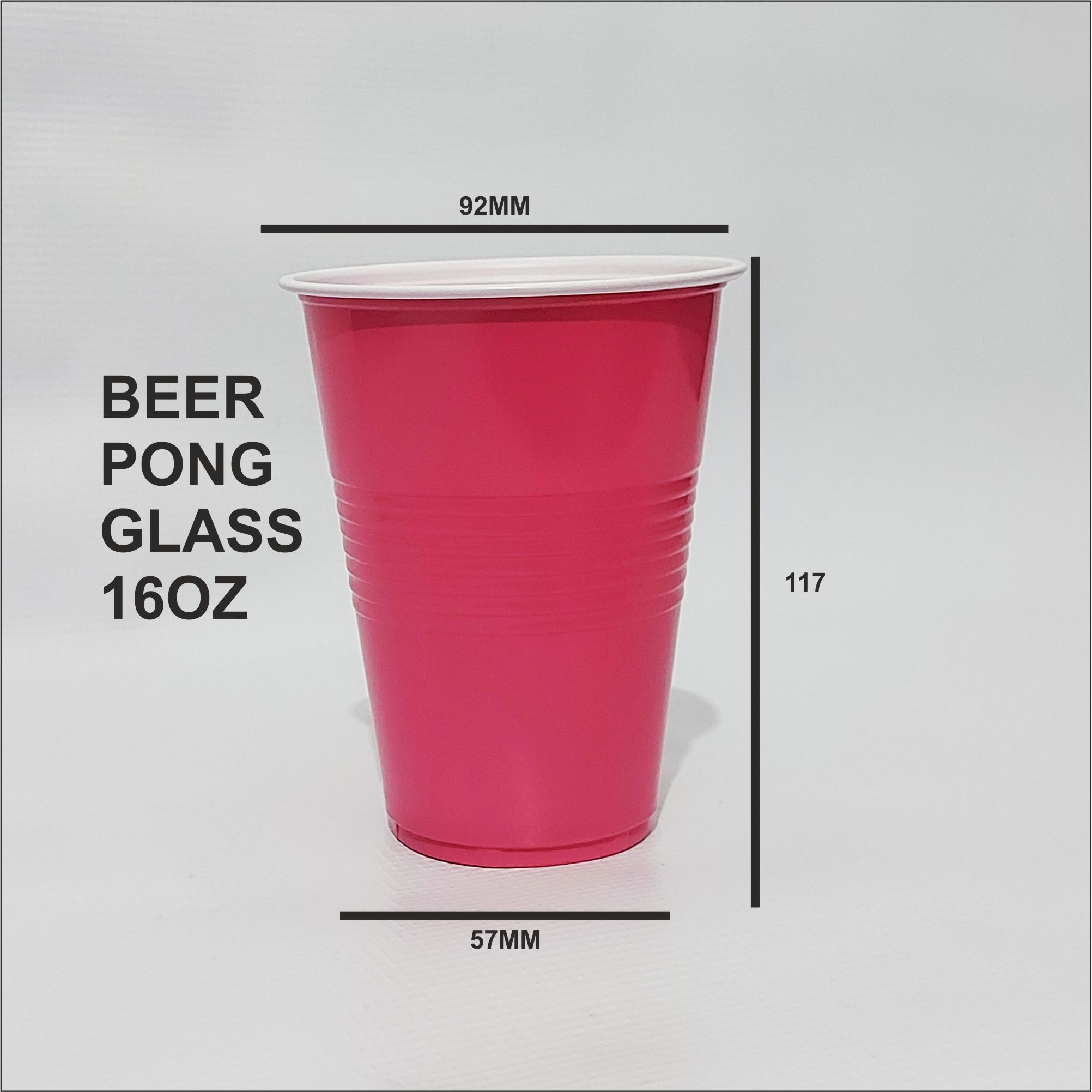 The Magic Balloon Store- Beer Pong Glasses- Drinking Glasses for Christmas Bachelor Cocktail New Year and Wedding Party Supplier - Liquid Capacity 450ml Pack of 20pcs