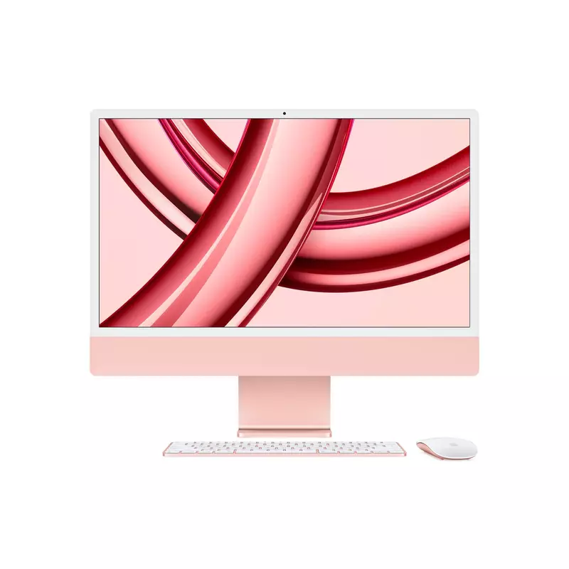 Apple iMac (Apple M3 Chip/ 8-core CPU/ 8GB RAM/ 256GB SSD/ 24-inch (60.96 cm) 4.5K Retina display / 8-core GPU/ macOS/ Pink) | MQRD3HN/A