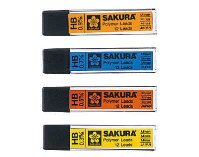 SAKURA POLYMER LEAD, 1 TUBE OF 12 LEADS SAKURA POLYMER LEAD, 1 TUBE OF 12 LEADS