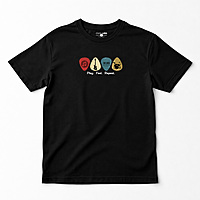 Play Feel Repeat Black Cotton Regular Fit T-Shirt