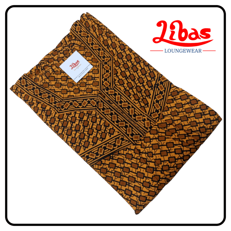 pleated cotton feeding nighty with yellowish geometric print & side zips by libas loungewear-FNT017 pleated cotton feeding nighty with yellowish geometric print & side zips by libas loungewear-FNT017