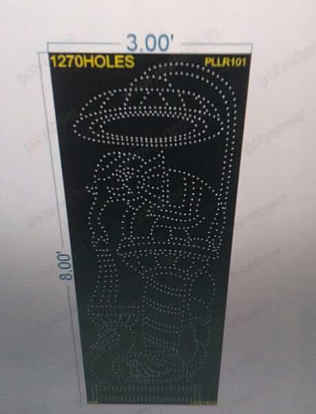 PLLR101 ELEPHANT PEACOCK PILLAR 1 PART 8X3 FEET 1270 HOLES