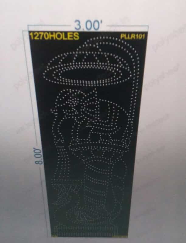 PLLR101 ELEPHANT PEACOCK PILLAR 1 PART 8X3 FEET 1270 HOLES