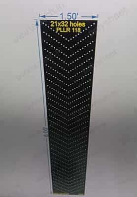PLLR118 DOWN AERO PILLAR 1 PART 8X1.5 FEET 672 HOLES