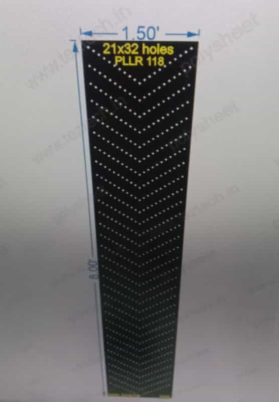 PLLR118 DOWN AERO PILLAR 1 PART 8X1.5 FEET 672 HOLES