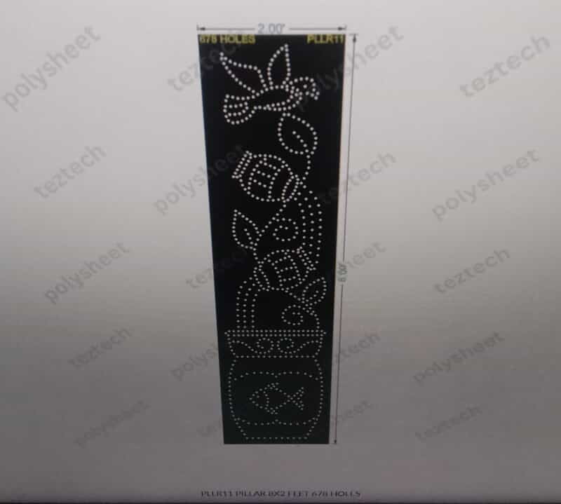 PLLR11 PILLAR BIRD AND WATER POT 1 PART 8X2 FEET 678 HOLES