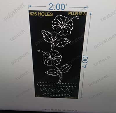 PLLR12.3 PILLAR FLOWER POT 1PART 4X2 626 HOLES