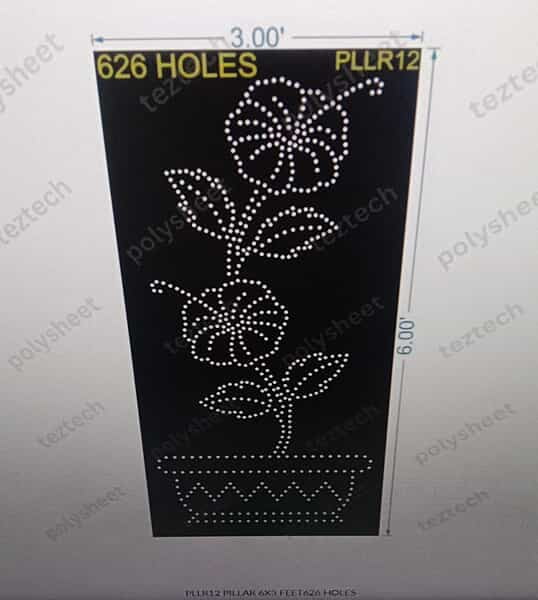 PLLR12 PILLAR FLOWER POT 1 PART 6X3 FEET 626 HOLES