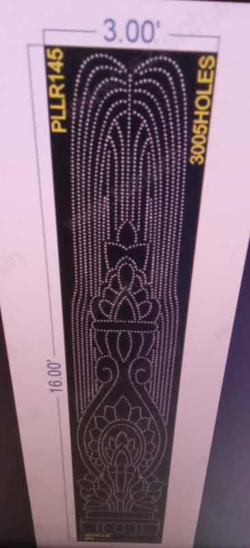 PLLR145 PILLAR 1 PART 16X3 FEET 3005 HOLES