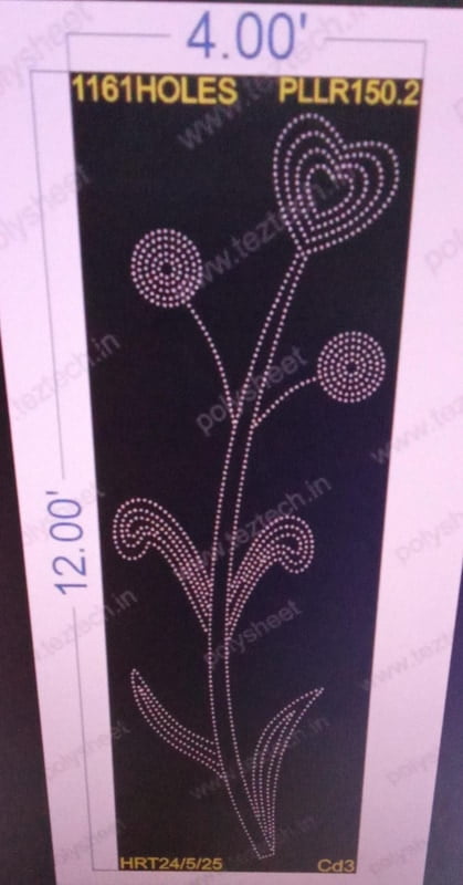 PLLR150.2 PILLAR 4X12 FEET 1161 HOLES
