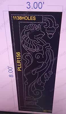 PLLR156 PILLER 1 PART 8X3 FEET 1138 HOLES
