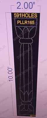 PLLR165 PILLER 1 PART 10X2 FEET 591 HOLES