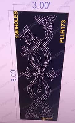 PLLR173 PILLAR 1 PART 3X8 FEET 1360 HOLES