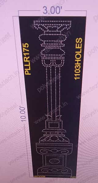 PLLR175 PILLAR 1 PART IOX3 FEET1103 HOLES