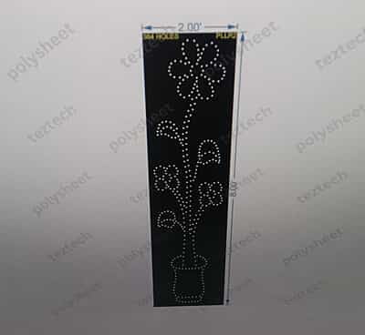 PLLR2 FLOWER PILLAR 1 PART 8X2 FEET 384 HOLES TEZTECH1.5 BLACK 9MM LED