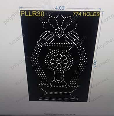 PLLR30 POT WATER FLOWER PILLAR 1 PART 6X4 FEET 774 HOLES