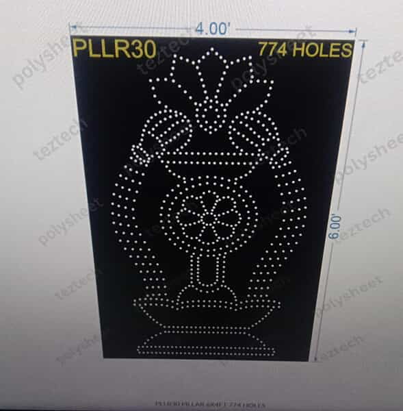PLLR30 POT WATER FLOWER PILLAR 1 PART 6X4 FEET 774 HOLES