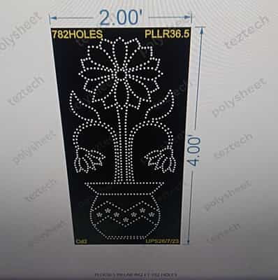 PLLR36.5 SANFLOWER POT PILLAR 1 PART 4X3 FEET 782 HOLES