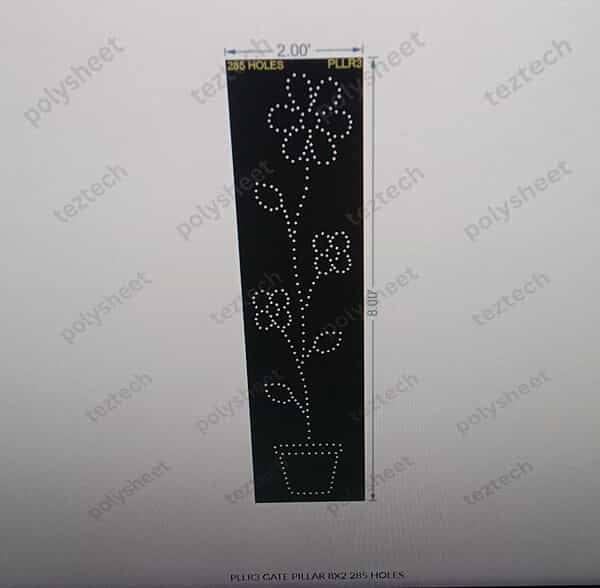 PLLR3 FLOWER PILLAR 1 PART 8X2 FEET 285 HOLES
