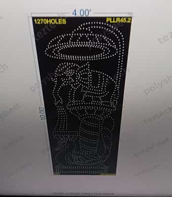 PLLR45.2 ELEPHANT PEACOCKWATER UMBRELLA PILLAR 1 PART10X4 FEET 1270 HOLES