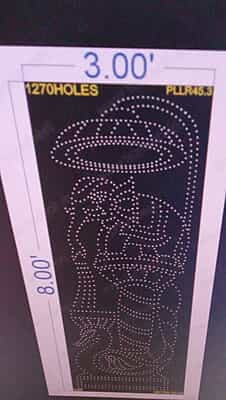 PLLR45.3 ELEPHANT PEACOCK WATER UMBRELLA PILLAR 1 PART 8X3 FEET 1270 HOLES