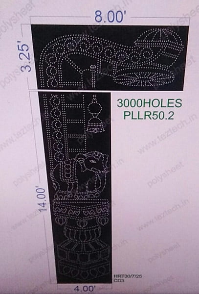 PLLR50.2 PILLER 17.25X8 FEET 3000 HOLE