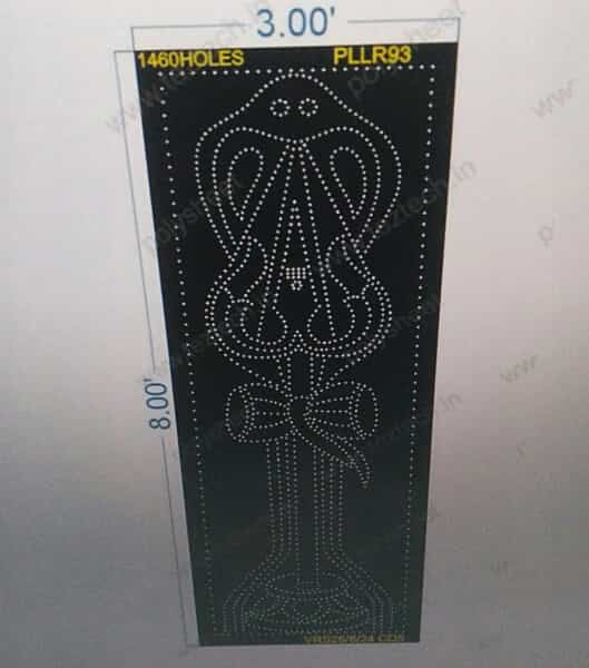 PLLR93 TRISHUL SNAKE BORDER PILLAR 1 PART 8X3 FEET 1460 HOLES
