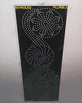PLLR98.2 PEACOCK PILLAR 1 PART 8X3 FEET 847 HOLES