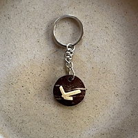 Coconut Shell Key Chain