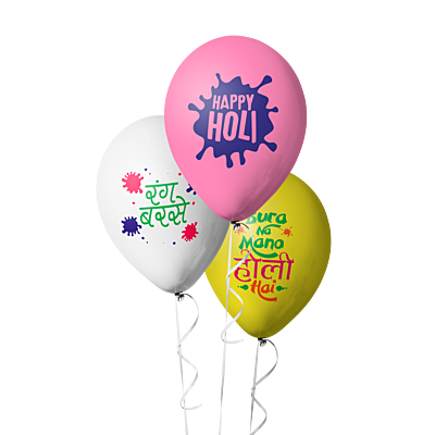The Magic Balloons - Holi Balloons- Colorful 21 Pcs Printed Holi Balloon for Decorations | Holi Decorations Items for Home and Office | Printed Balloons for Holi | Holi Decor Items.