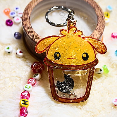 POCHACCO KAWAII CUP  SHAKER KEYCHAIN