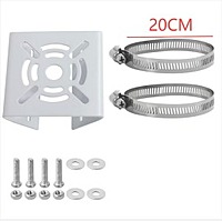 Camera Pole Mount Clamp Bracket for CCTV Security Camera Indoor&Outdoor Universal Compatible with 2 Nos. Steel Looping Ring