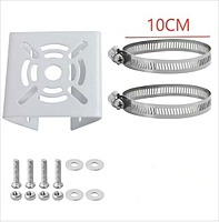 Camera Pole Mount Clamp Bracket for CCTV Security Camera Indoor&Outdoor Universal Compatible with 2 Nos. Steel Looping Ring