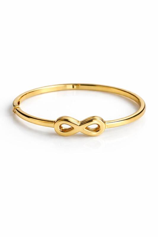 Polished gold infinity Bracelet