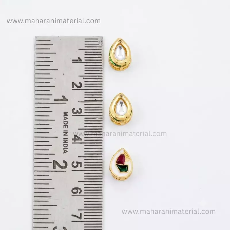 Polki Kundan Drop | White