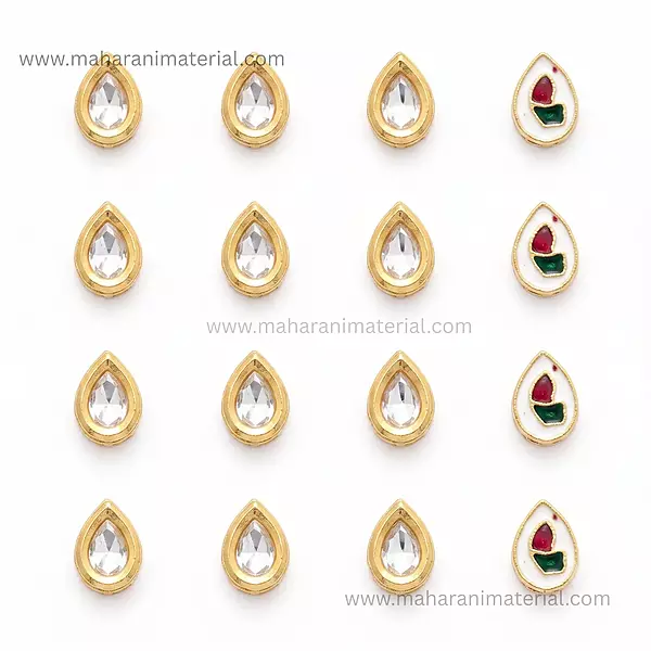 Polki Kundan Drop | White